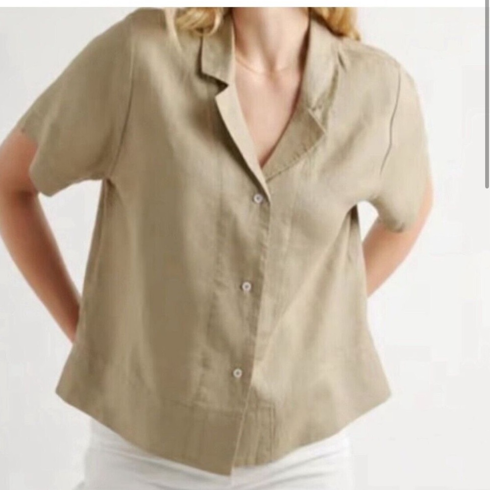 Quince 100% Organic Short Sleeve Shirt XS